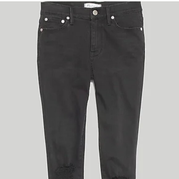 9" Mid-Rise Skinny Jeans in Black Sea - Picture 5 of 5